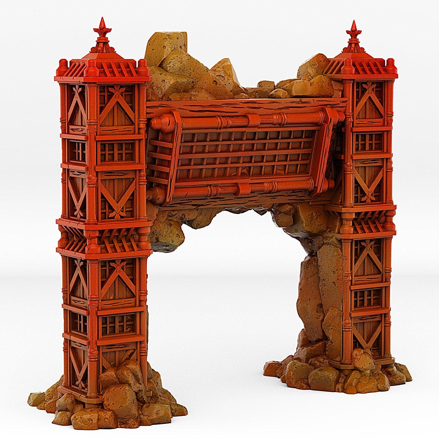 Ancient Asian Temple Portal With Its Ancestral Vortex Effect - Print Your Monsters, Fantastic Portals | 32mm | Feudal | Fortress