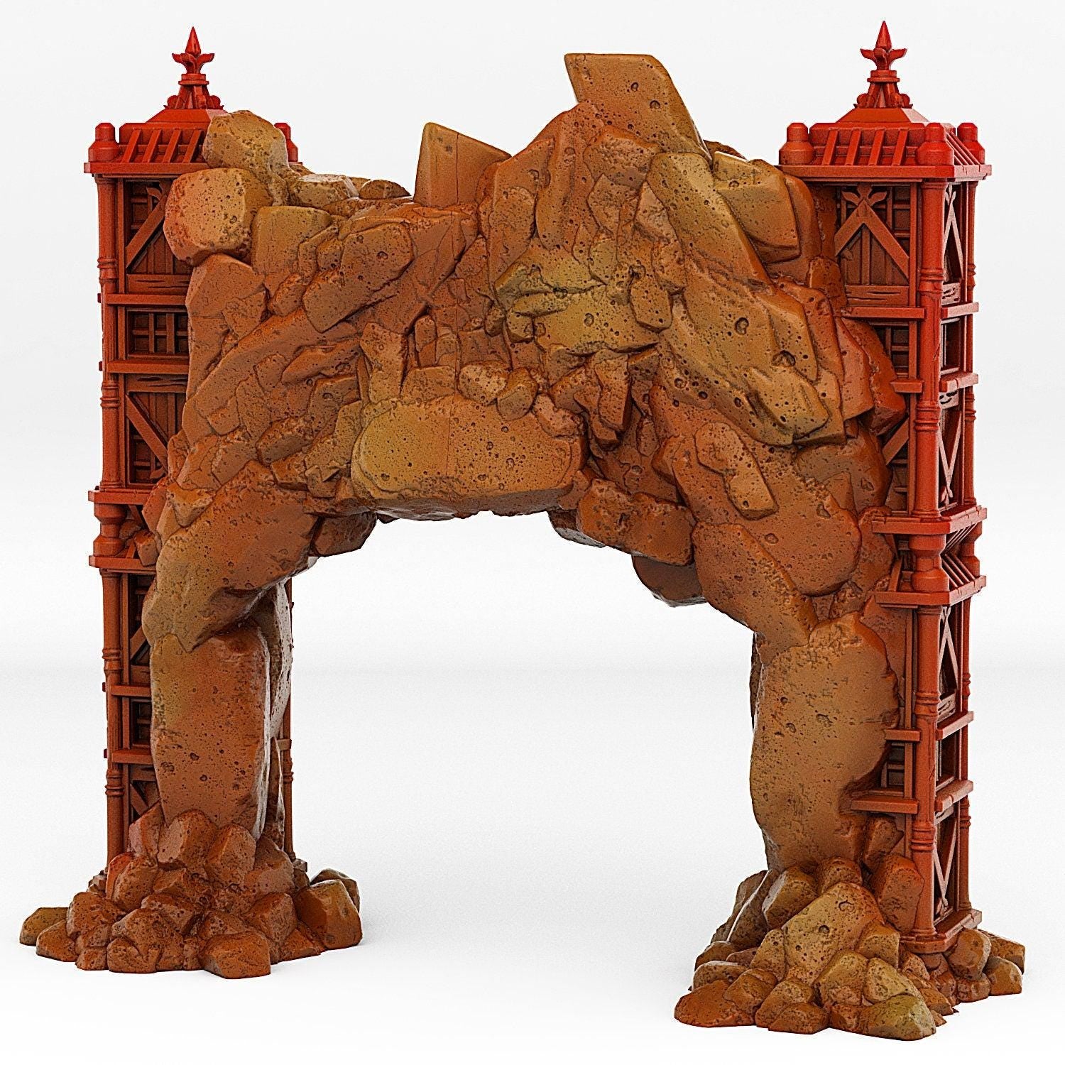 Ancient Asian Temple Portal With Its Ancestral Vortex Effect - Print Your Monsters, Fantastic Portals | 32mm | Feudal | Fortress