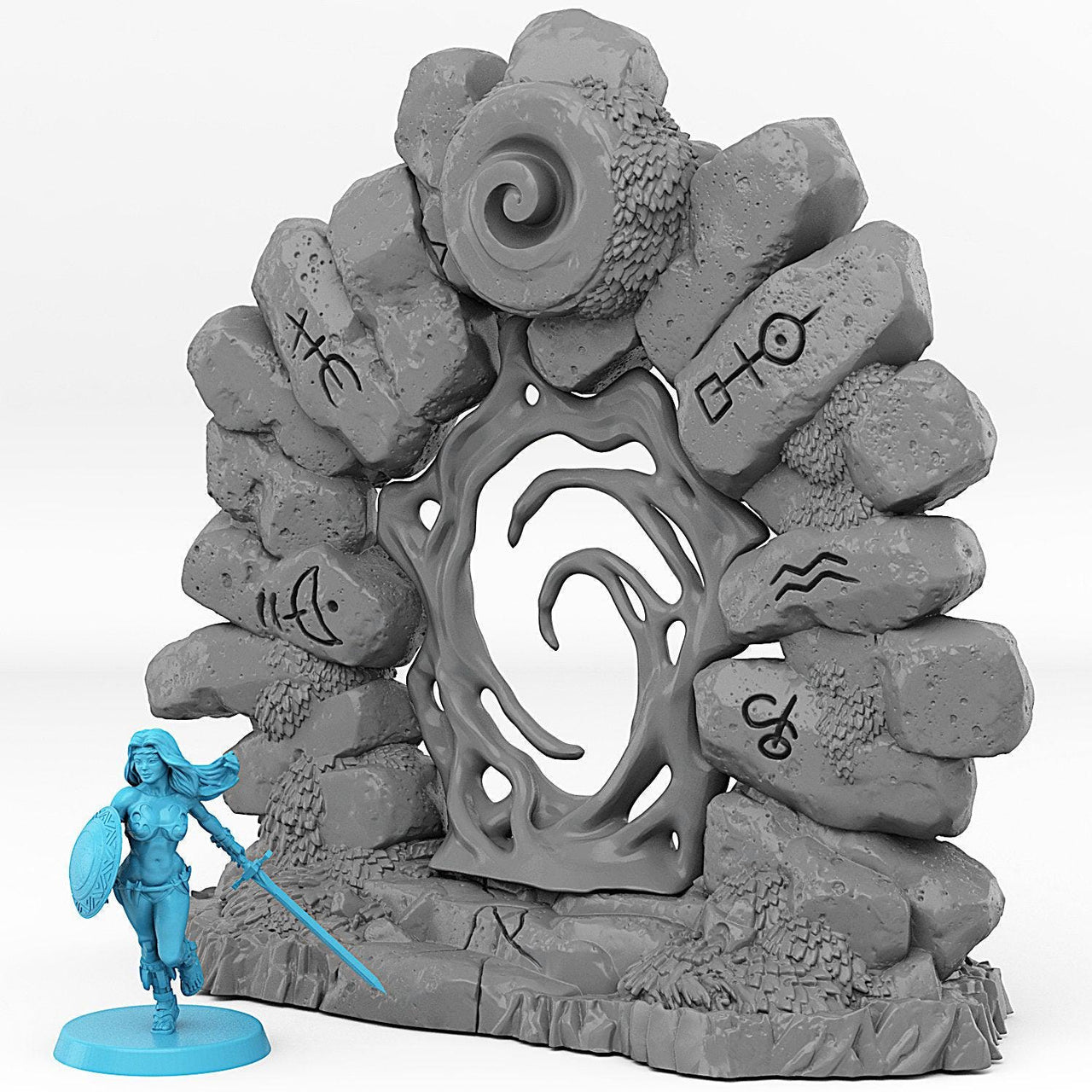 Druid Portal With Its Magic Effect - Print Your Monsters, Fantastic Portals | 32mm | Stone Circle | Teleporter