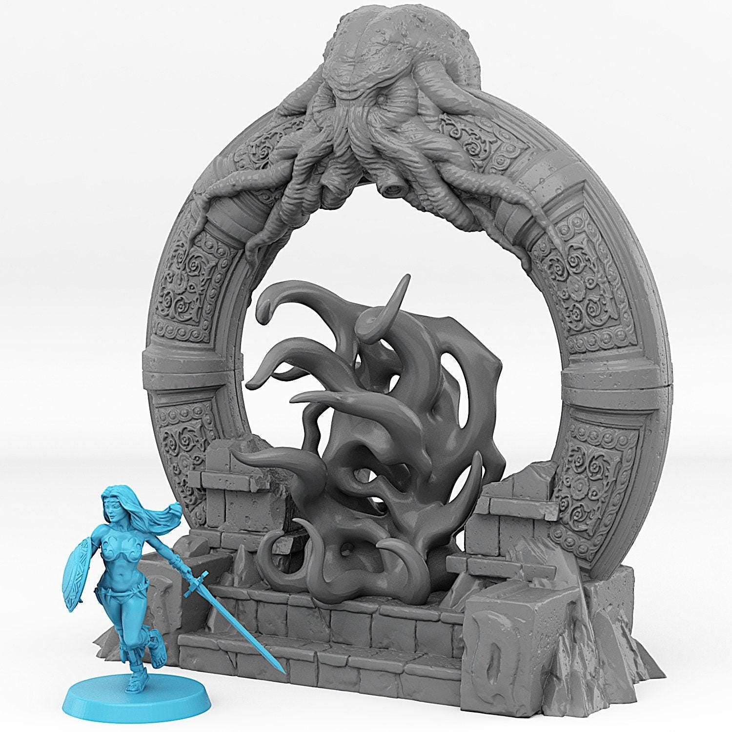 Cthulhu&#39;s Portal With Its Tentacle Effect - Print Your Monsters, Fantastic Portals | 32mm | Elder god | Teleporter