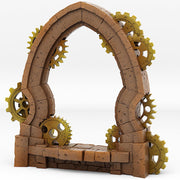 Clockwork Portal With Temporal Vortex Effect - Print Your Monsters, Fantastic Portals | 32mm | Steampunk | Teleporter