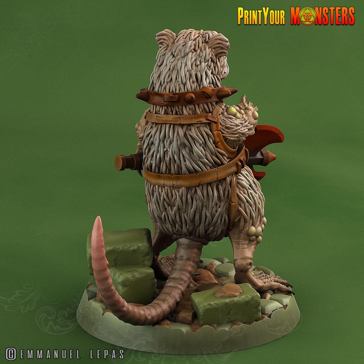Toxic Rat Soldiers - Print Your Monsters | Toxic | Rat Dominion| 32mm | Axe | Sword | Poison | Vermin | Ratfolk | Ratmen