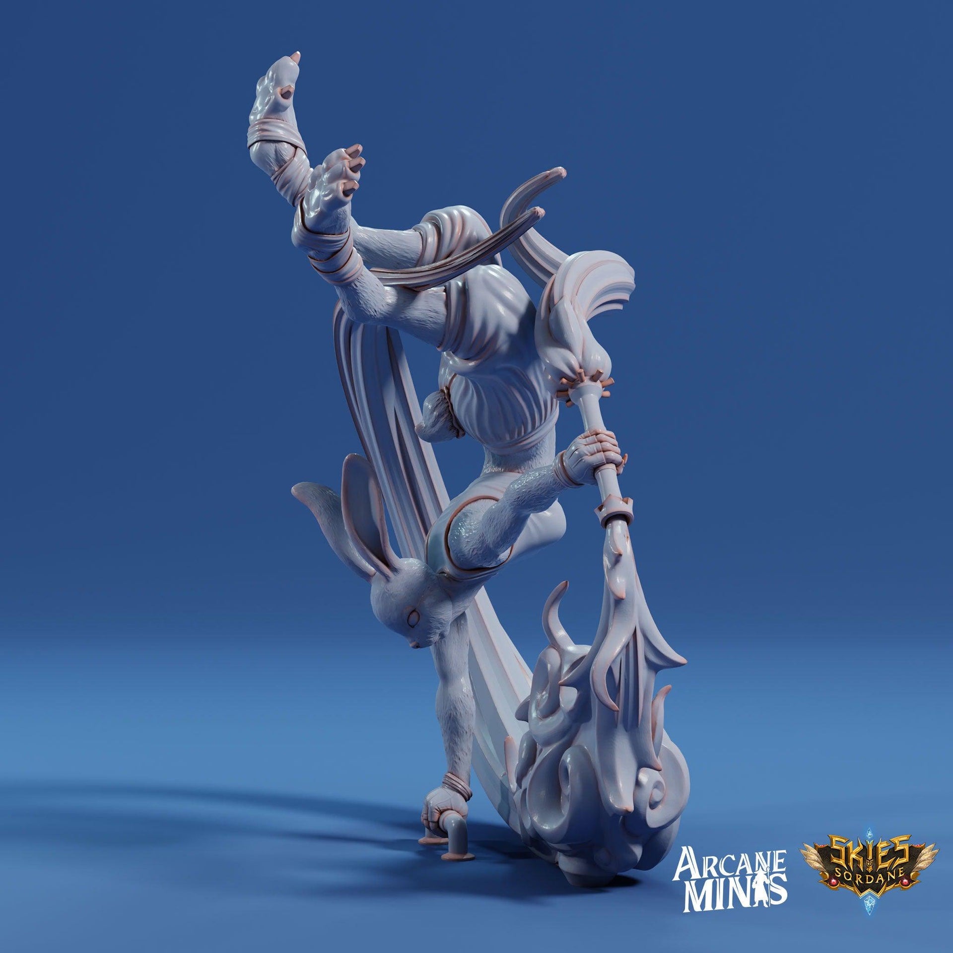 Warrel Acrobat - Arcane Minis | 32mm | Cirque du Sordane | Performer | Circus | Rogue | Rabbit Folk