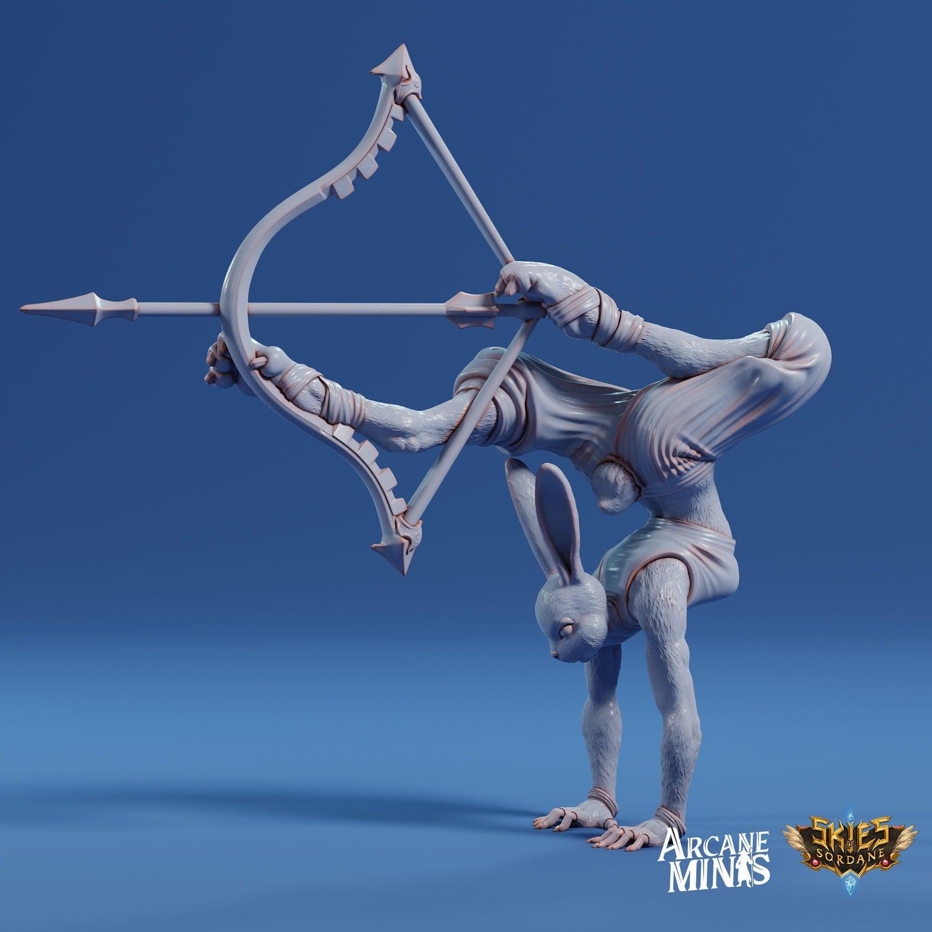 Warrel Acrobat - Arcane Minis | 32mm | Cirque du Sordane | Performer | Circus | Rogue | Rabbit Folk