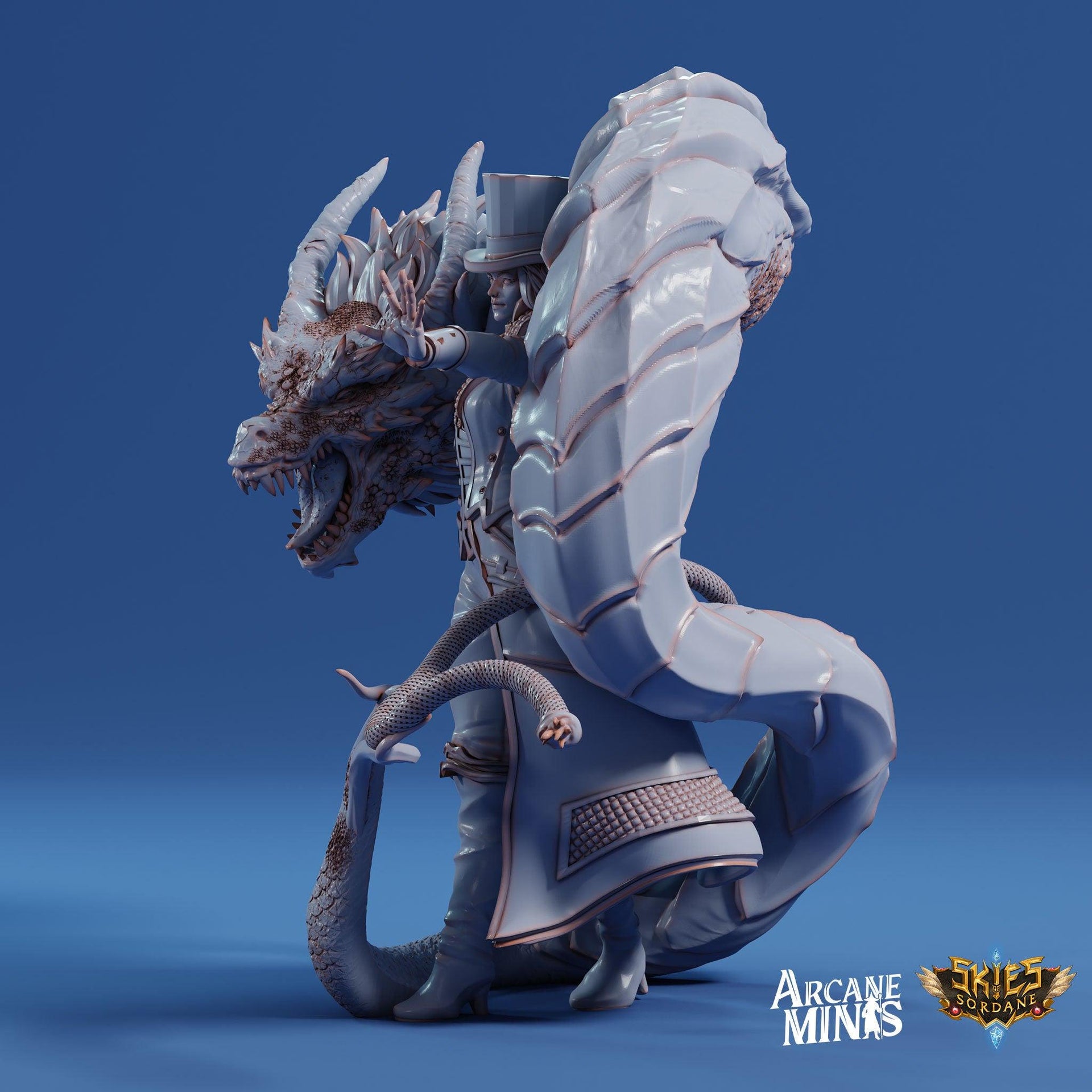 Human Bard Female, Ring Master - Arcane Minis | 32mm | Cirque du Sordane | Performer | Circus | Magician | Summoner | Whip | Tophat