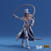 Human Bard Female, Ring Master - Arcane Minis | 32mm | Cirque du Sordane | Performer | Circus | Magician | Summoner | Whip | Tophat