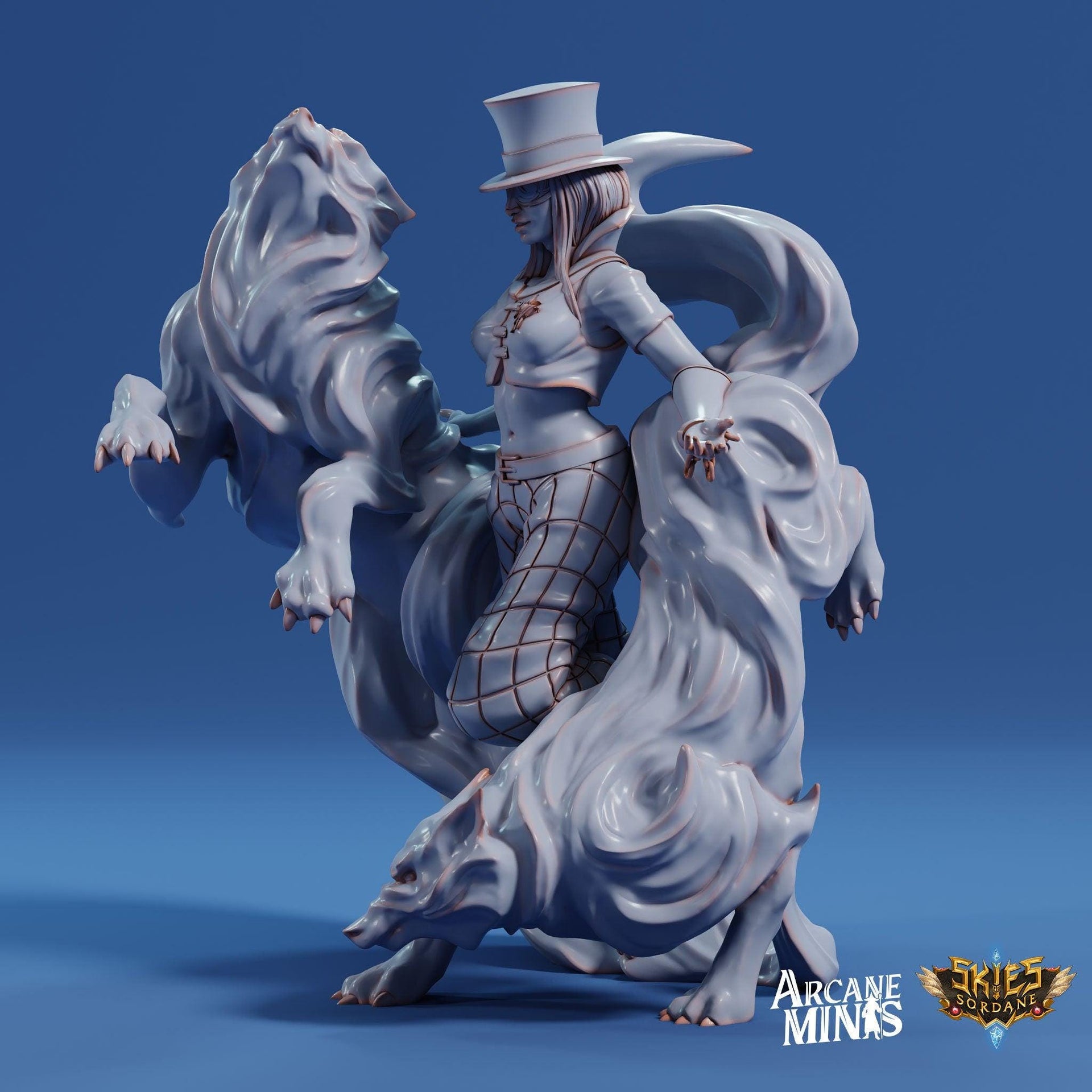 Human Illusionist - Arcane Minis | 32mm | Cirque du Sordane | Performer | Circus | Magician | Summoner | Steampunk | Wizard