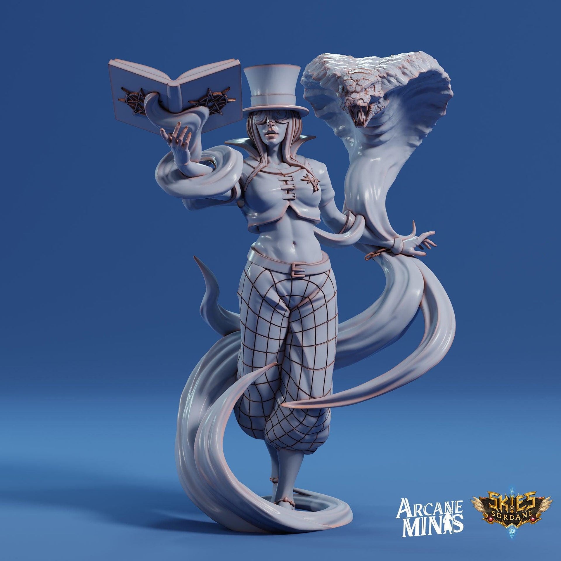 Human Illusionist - Arcane Minis | 32mm | Cirque du Sordane | Performer | Circus | Magician | Summoner | Steampunk | Wizard