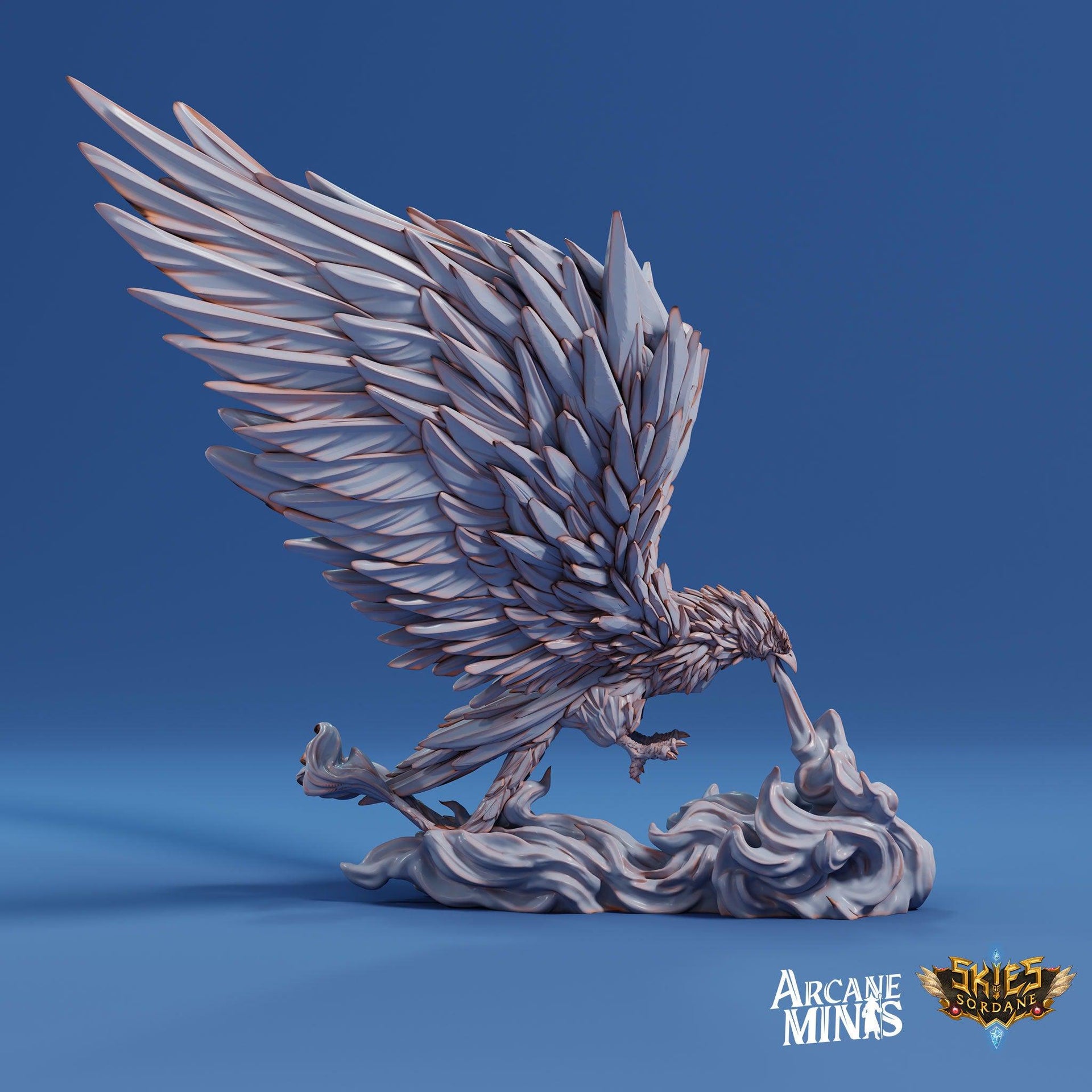 Crystal Flamehawk - Arcane Minis | 32mm | Cirque du Sordane | Phoenix | Fire Bird | Eagle