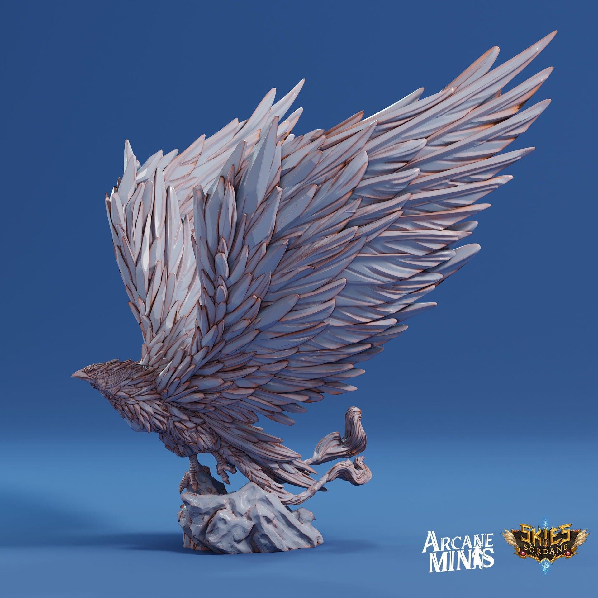 Crystal Flamehawk - Arcane Minis | 32mm | Cirque du Sordane | Phoenix | Fire Bird | Eagle