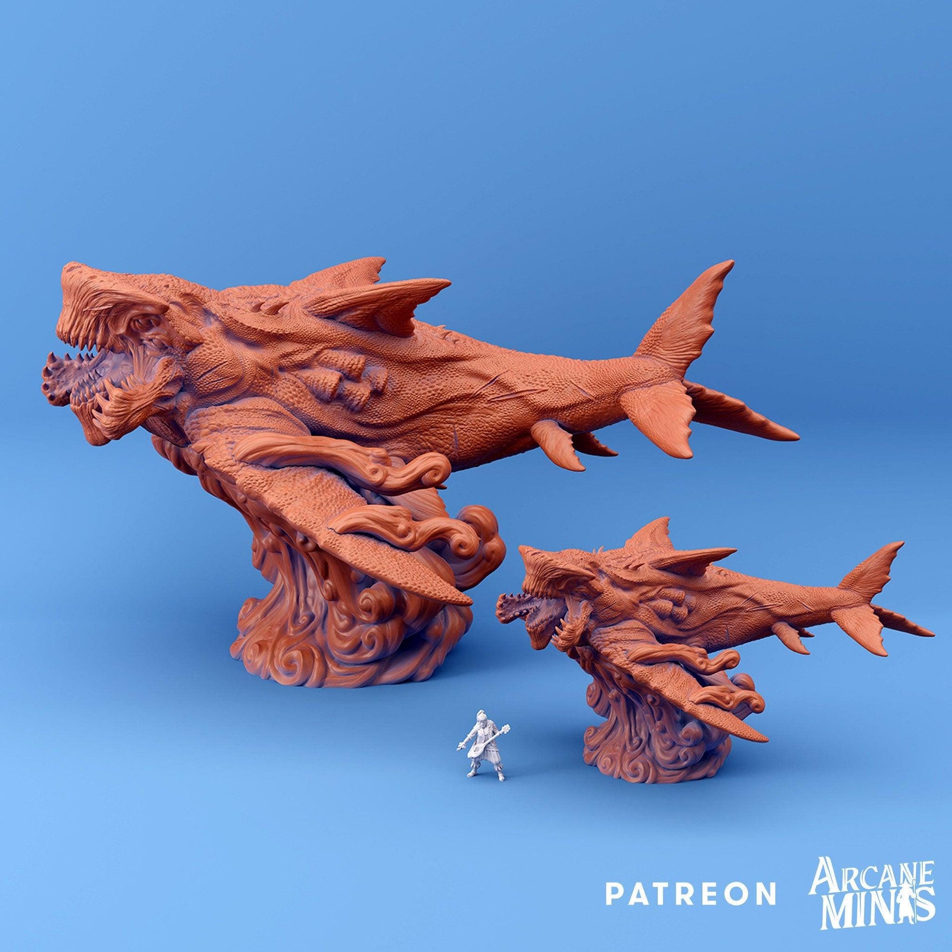 Wild Argolodon, Sky Shark - Arcane Minis | 32mm | Tourist Terror | Alien | Giant | Colossal | Flying