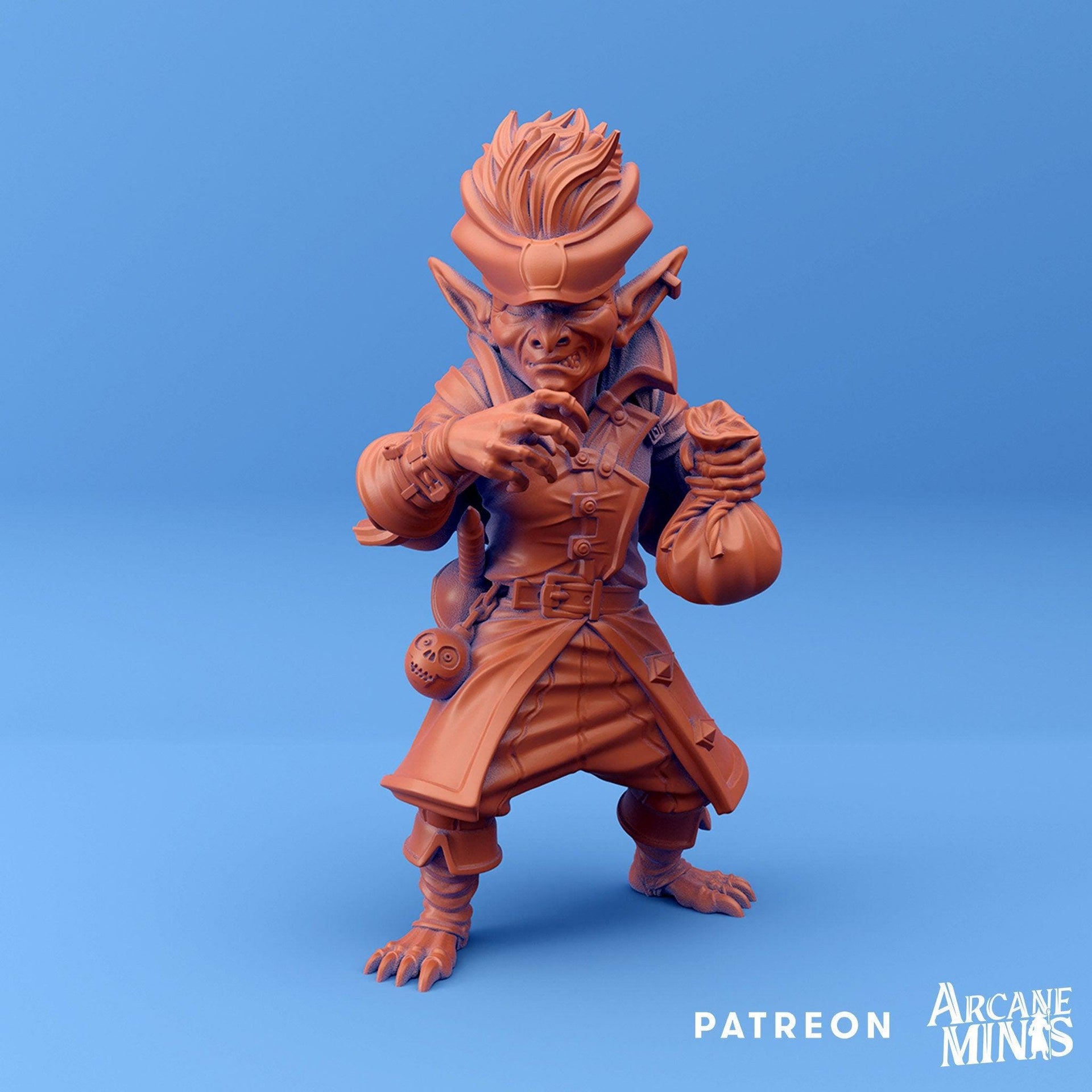 Tiltik Goblin Scrupe- Arcane Minis | 32mm | Tourist Terror | Rogue | Pirate | Bandit | Thief