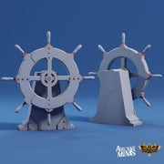 Airship Helms - Arcane Minis | 32mm | Junkers Plight | Steering Wheel | Ship | Captain | Pirate | Sailing