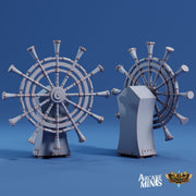 Airship Helms - Arcane Minis | 32mm | Junkers Plight | Steering Wheel | Ship | Captain | Pirate | Sailing