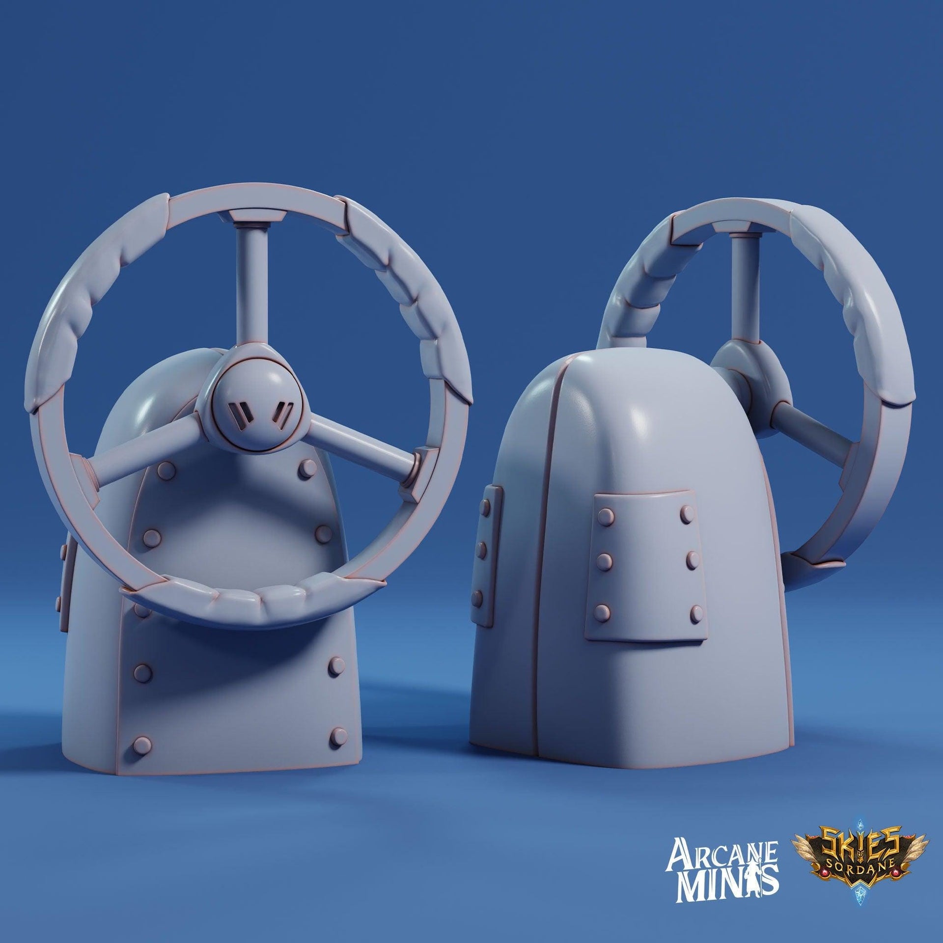 Airship Helms - Arcane Minis | 32mm | Junkers Plight | Steering Wheel | Ship | Captain | Pirate | Sailing
