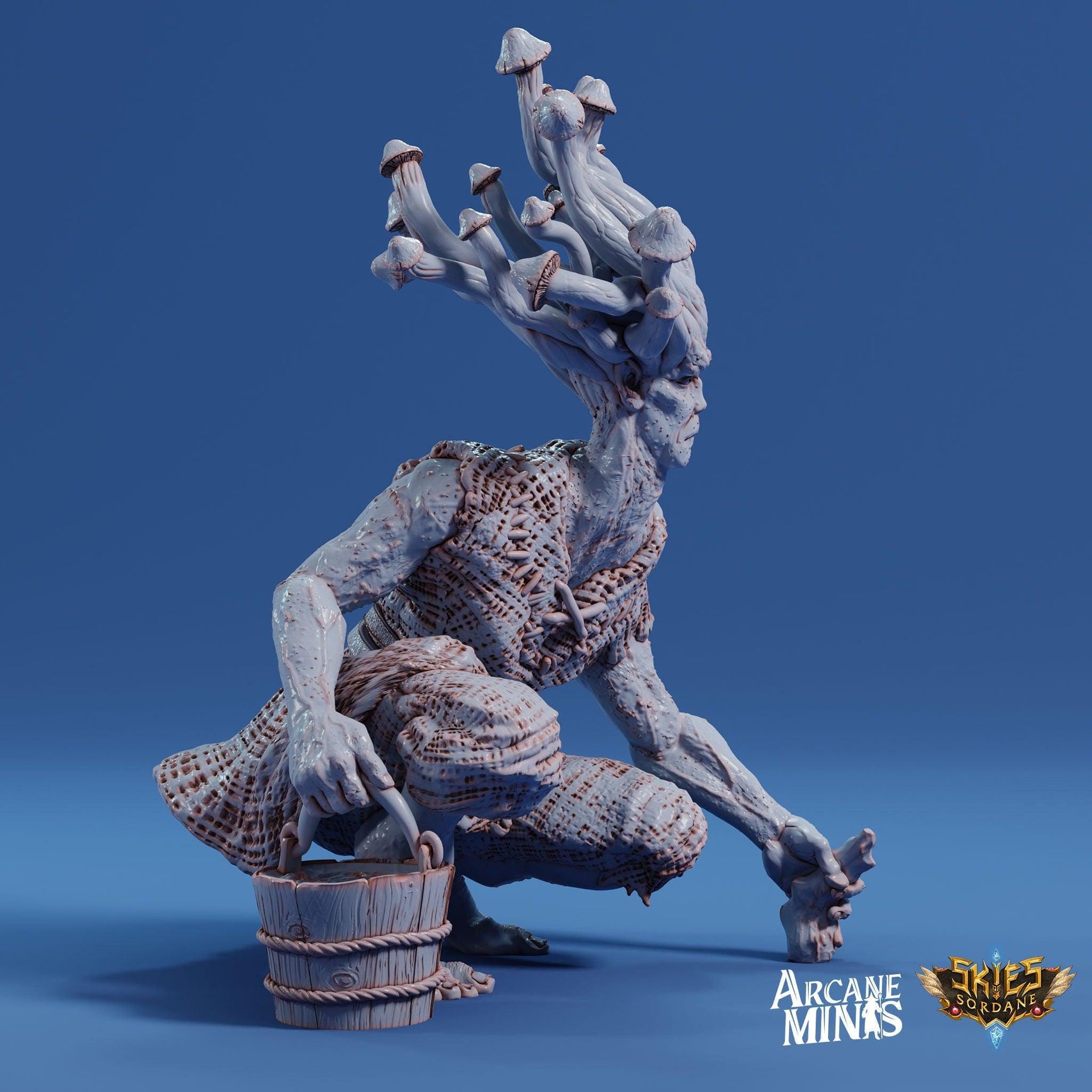 Fungarii Villager 2 - Arcane Minis | 32mm | Junkers Plight | Alien | Mushroom | Fungus | Mold | Townsfolk