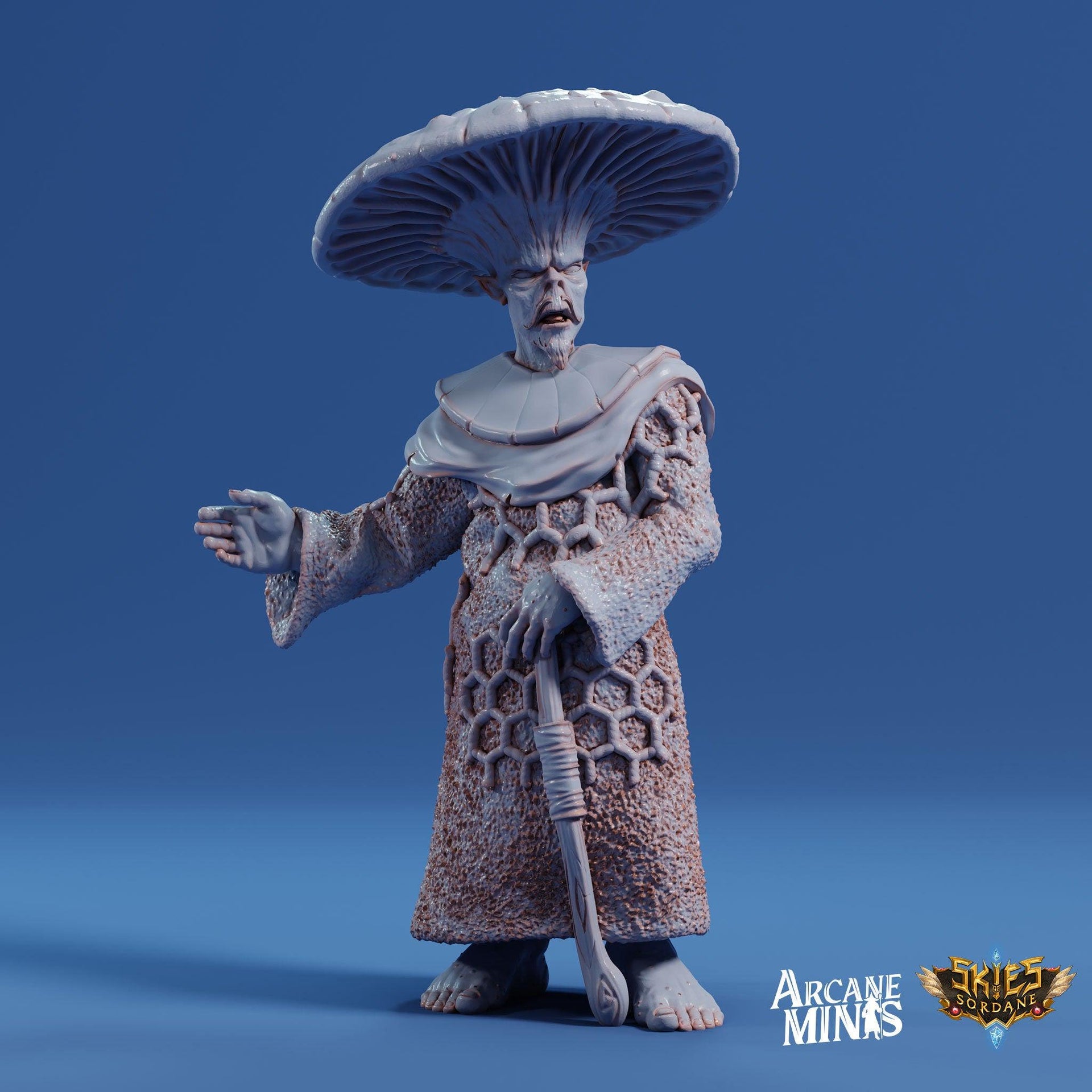 Fungarii Noble- Arcane Minis | 32mm | Junkers Plight | Alien | Mushroom | Fungus | Mold | King