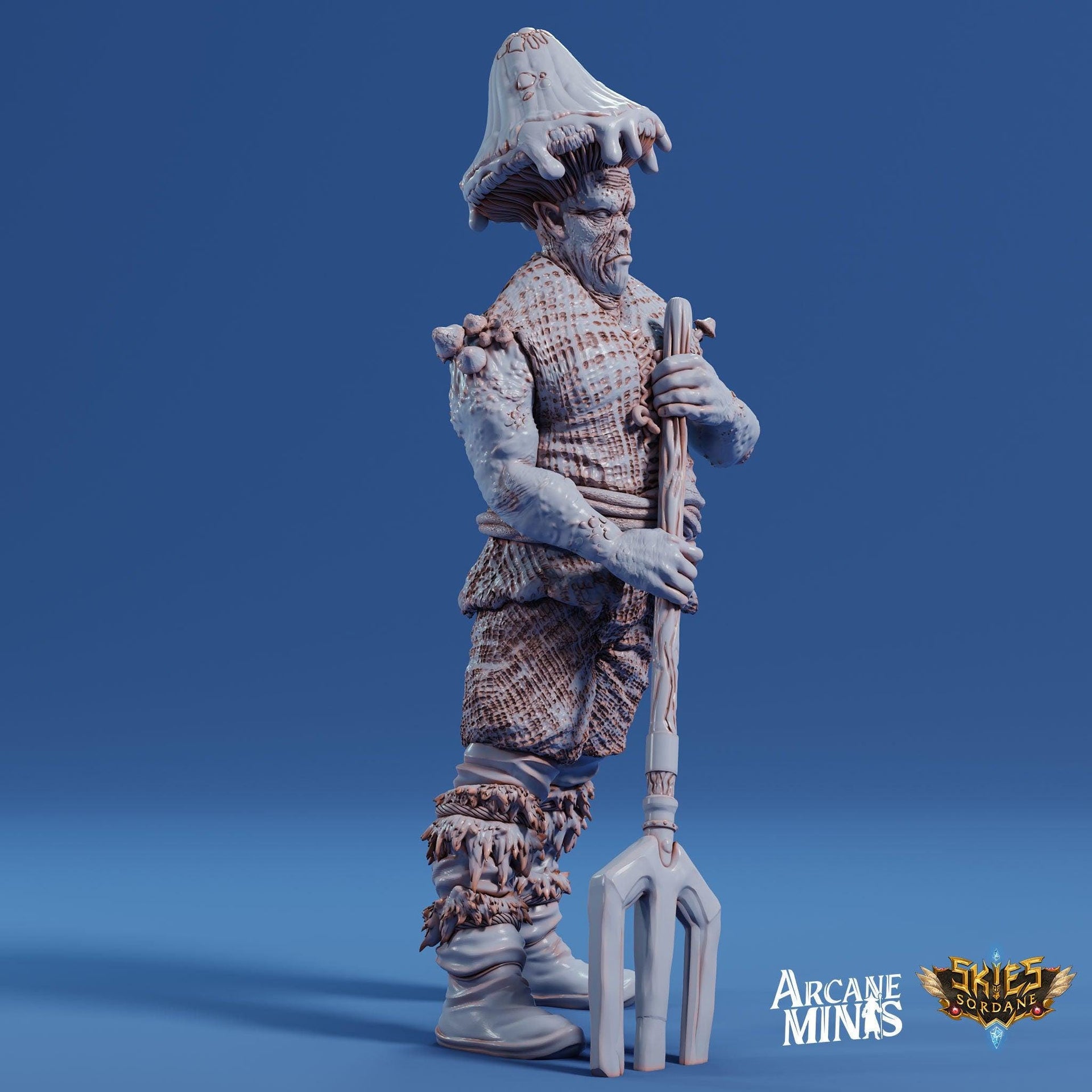 Fungarii Villager 1- Arcane Minis | 32mm | Junkers Plight | Alien | Mushroom | Fungus | Mold | Townsfolk