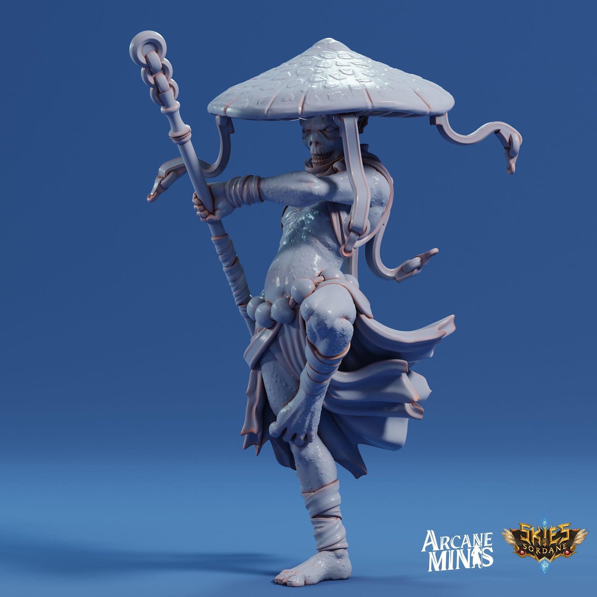 Fungarii Monk- Arcane Minis | 32mm | Junkers Plight | Alien | Mushroom | Fungus | Mold | Warrior