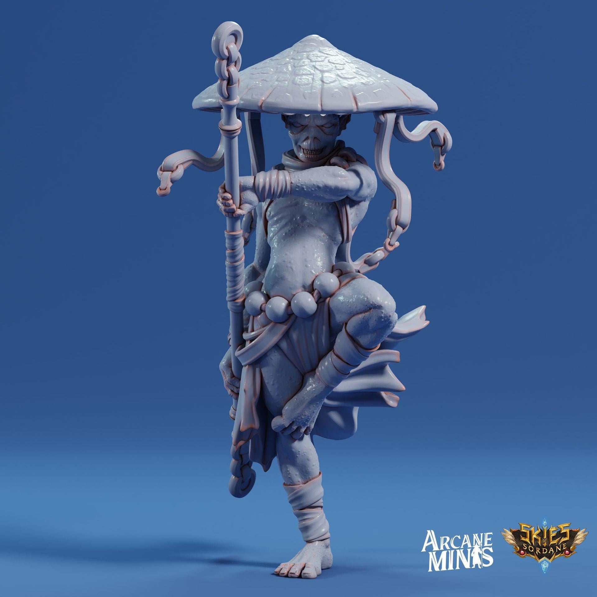 Fungarii Monk- Arcane Minis | 32mm | Junkers Plight | Alien | Mushroom | Fungus | Mold | Warrior