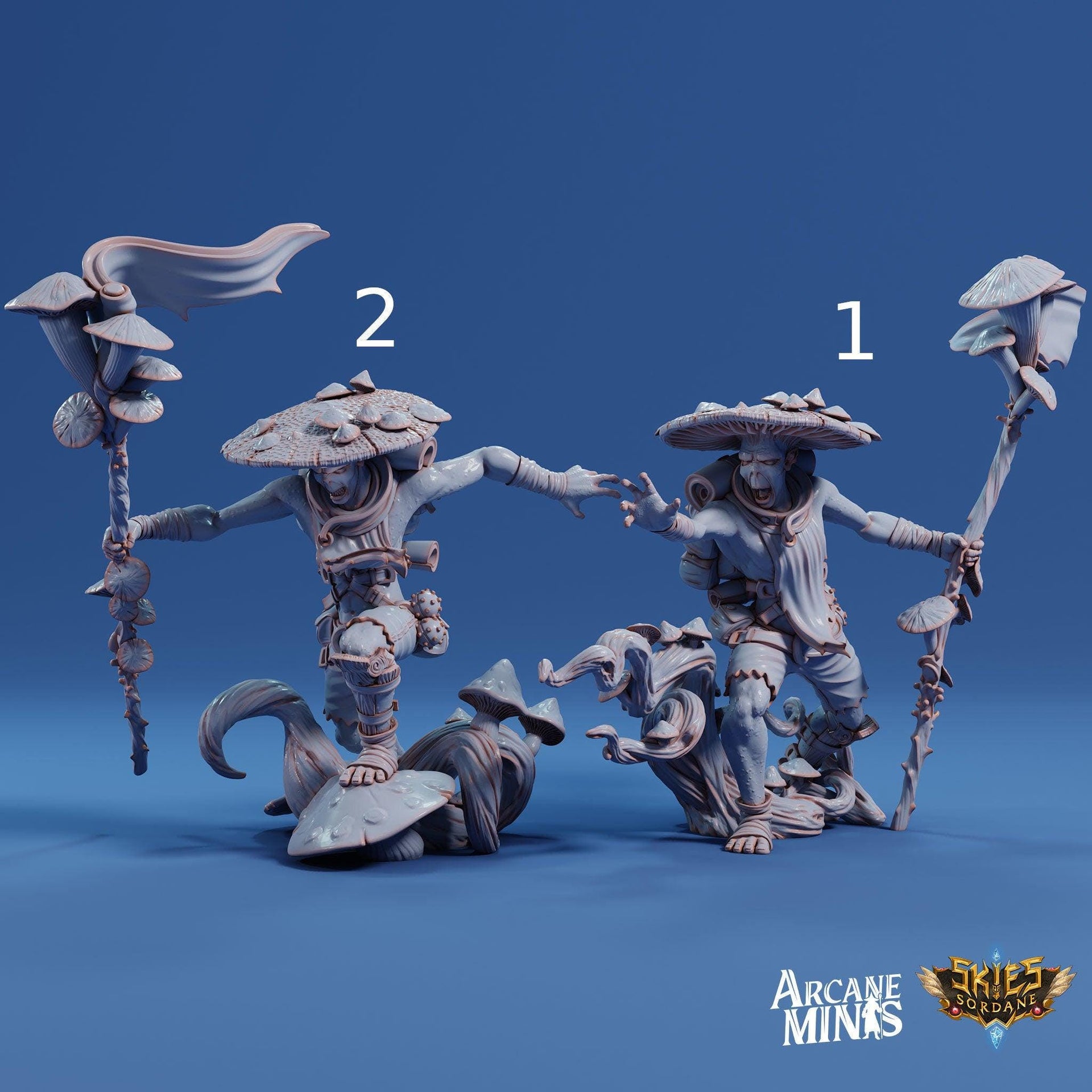 Fungarii Druid - Arcane Minis | 32mm | Junkers Plight | Alien | Mushroom | Fungus | Mold | Priest