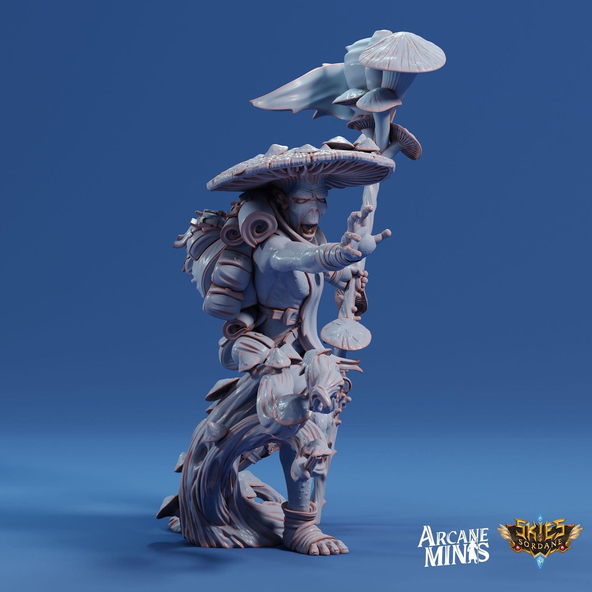 Fungarii Druid - Arcane Minis | 32mm | Junkers Plight | Alien | Mushroom | Fungus | Mold | Priest