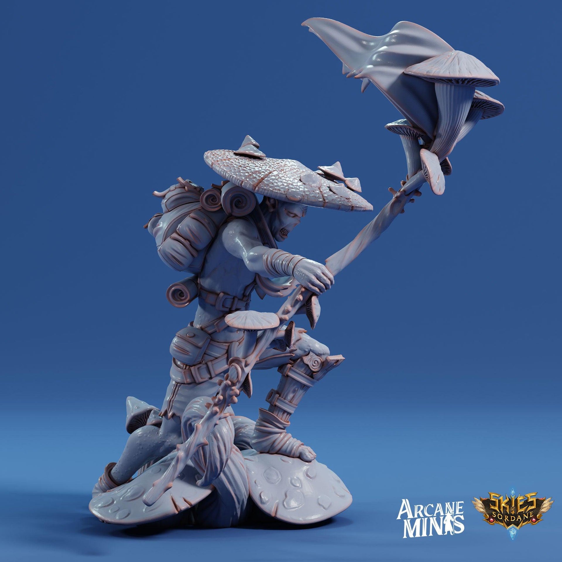 Fungarii Druid - Arcane Minis | 32mm | Junkers Plight | Alien | Mushroom | Fungus | Mold | Priest