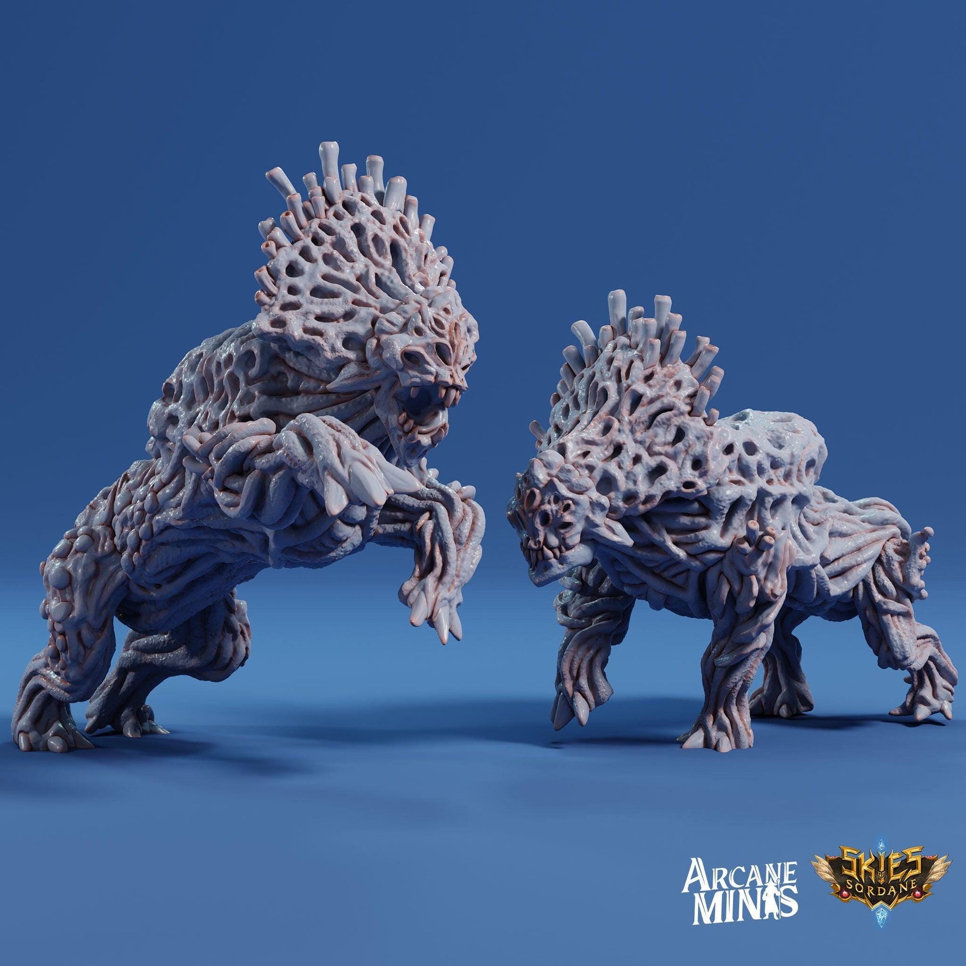 Fungal Hounds - Arcane Minis | 32mm | Junkers Plight | Alien | Mushroom | Demon | Elemental