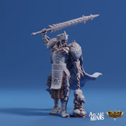 Dread Knight - Arcane Minis | 32mm | Undead Crew | Fighter | Champion | Skeleton | King | Captain