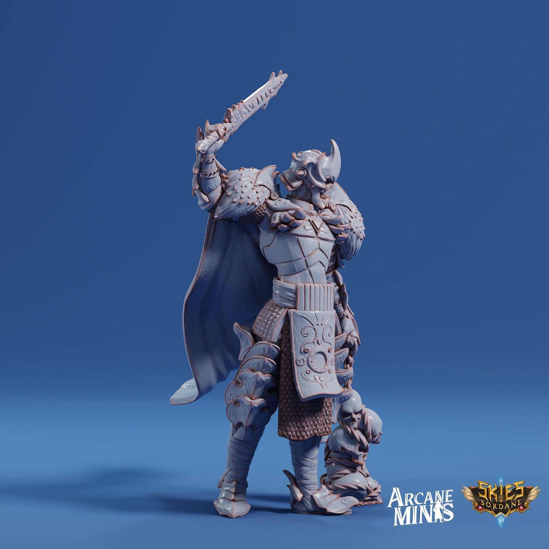 Dread Knight - Arcane Minis | 32mm | Undead Crew | Fighter | Champion | Skeleton | King | Captain