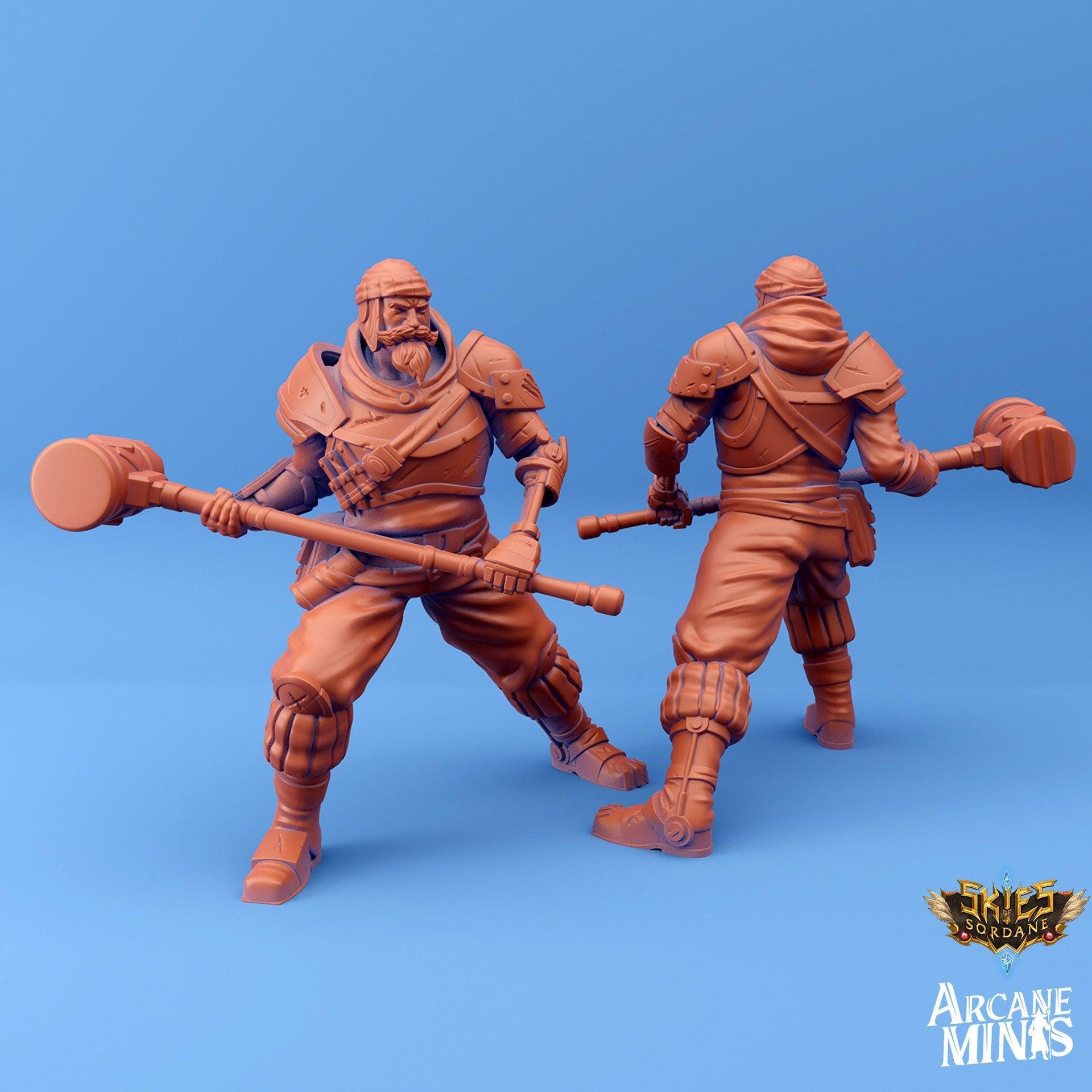 Human Barbarian - Arcane Minis | 32mm | Scrapper Pirate | Soldier | Bandit | Mercenary | Bruiser | Fighter
