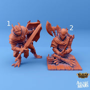 Dragonborn Fighter - Arcane Minis | 32mm | Scrapper Pirate | Soldier | Bandit | Mercenary