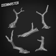 Small Trees - Goonmaster Basing Bits | Miniature | Wargaming | Roleplaying Games | 32mm | Basing Supplies | Logs | Branches