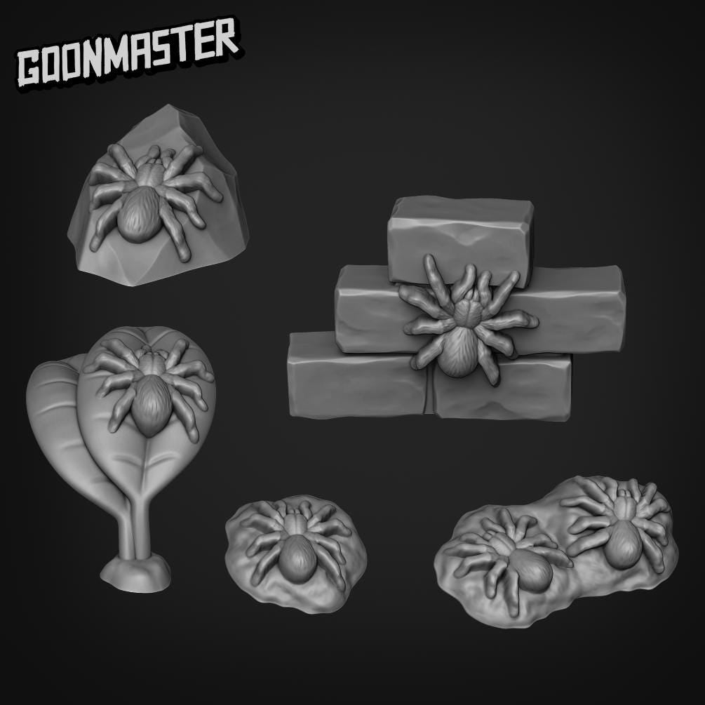 Spiders - Goonmaster Basing Bits | 28mm and 32mm | Wargaming | DnD | Tabletop Roleplaying