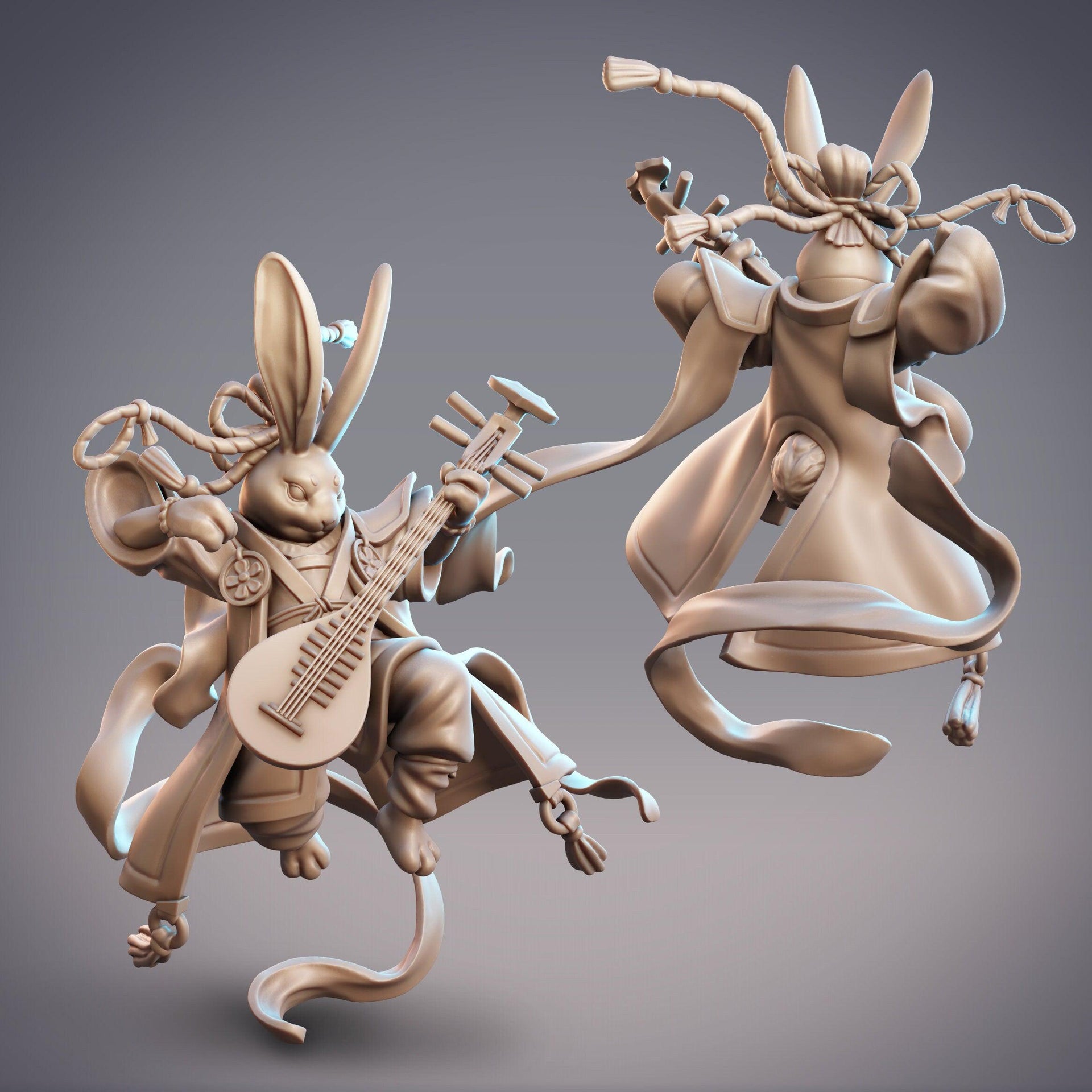 Guanghan Court Bard Shining Wave, Rabbit Musician- CobraMode | Miniature | Wargaming | Roleplaying Games | 32mm
