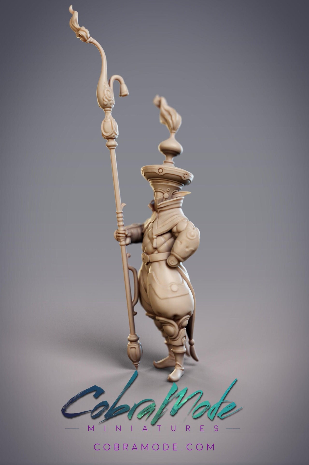 Lamplighter Shishtar, Guild Member - CobraMode | Miniature | Wargaming | Roleplaying Games | 32mm | Guard | Soldier