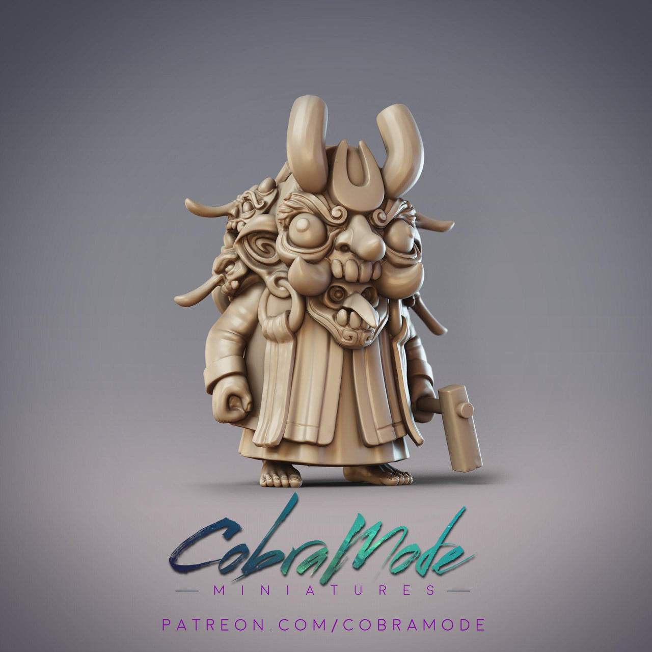 Daitengu Outlaw Kotenbo, Masked Witch - CobraMode | Miniature | Wargaming | Roleplaying Games | 32mm | Shaman | Goblin