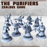 Purifiers Gang, Scifi Cultists - Print Minis | Sci Fi | Light Infantry | 28mm Heroic | Wastland | Apocalypse | Imperial | Rogue