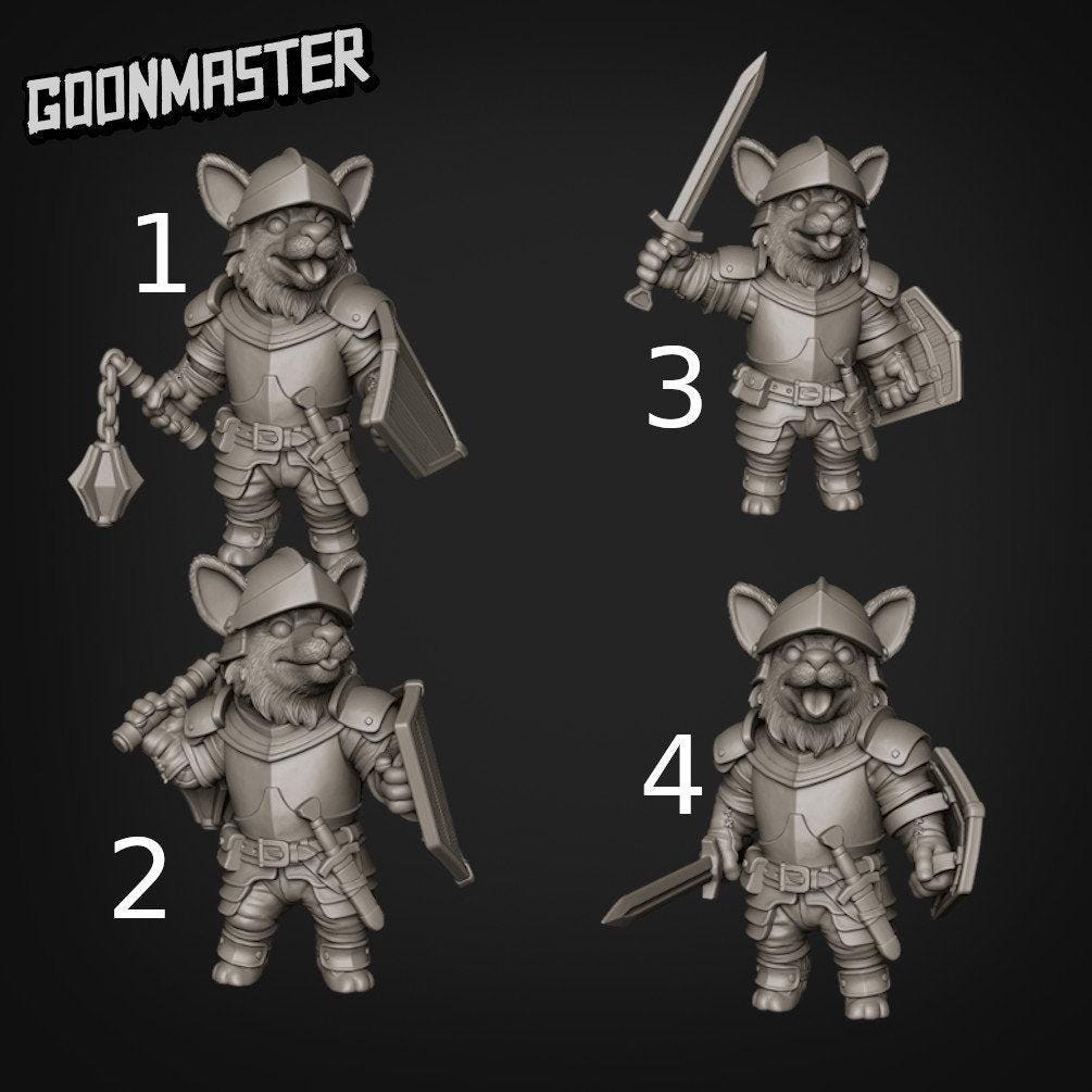 Corgi Knights - Goonmaster | Miniature | Wargaming | Roleplaying Games | 32mm | Collective | Fighter | Paladin