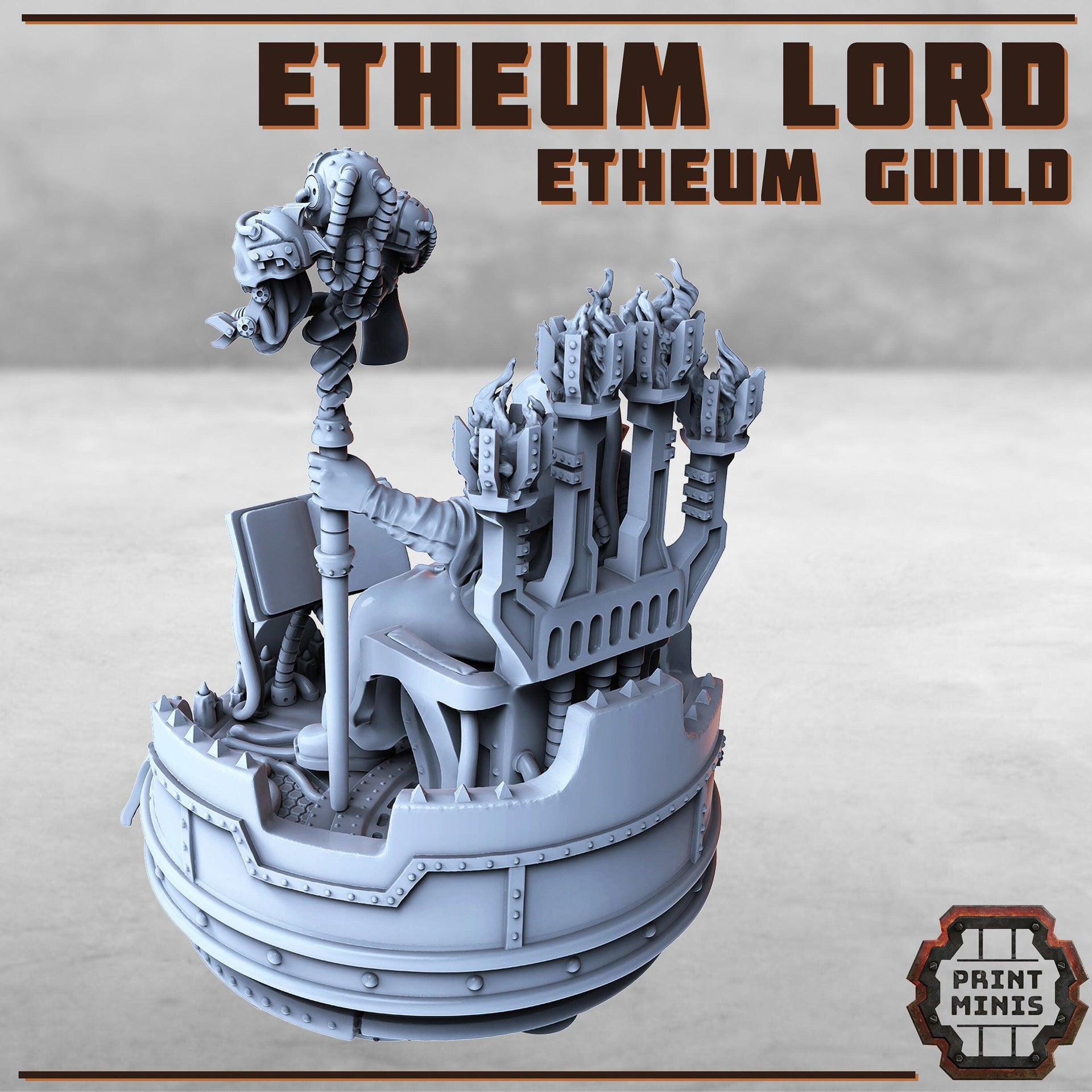 Ethereum Lord - Print Minis | Sci Fi | General | Imperial | 28mm Heroic | Guard | Psychic | MechanicFist