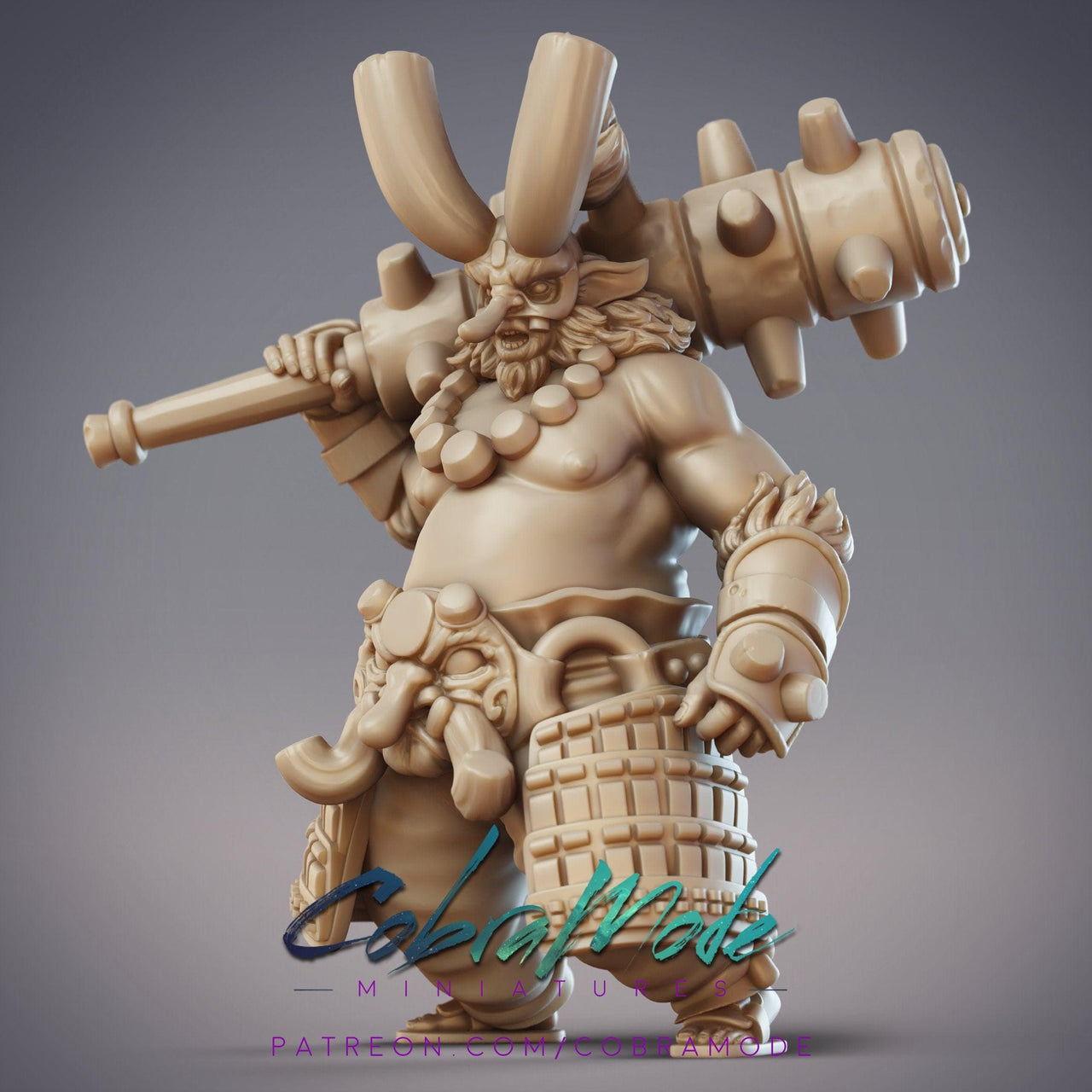 Daitengu Outlaw Zenkibo, Ogre Bandit - CobraMode | Miniature | Wargaming | Roleplaying Games | 32mm | Demon | Samurai | Shogun