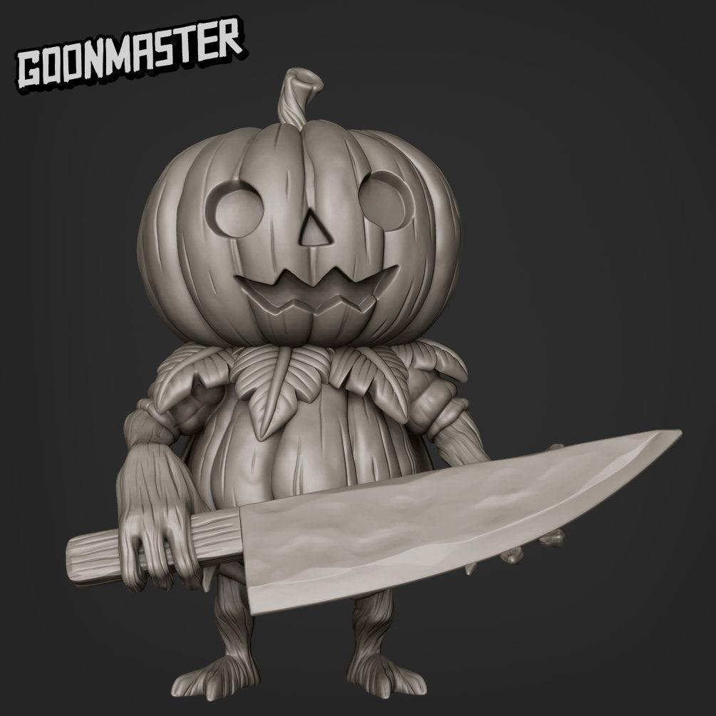 Lumpkin, Little Pumpkin Folk  - Goonmaster | Miniature | Spooky Town | Wargaming | Roleplaying Games | 32mm | Jack-o-lantern