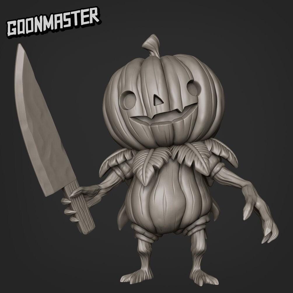 Lumpkin, Little Pumpkin Folk  - Goonmaster | Miniature | Spooky Town | Wargaming | Roleplaying Games | 32mm | Jack-o-lantern