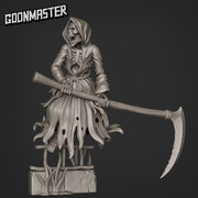 Grim Reaper  - Goonmaster | Miniature | Spooky Town | Wargaming | Roleplaying Games | 32mm | Death | Skeleton | Scythe
