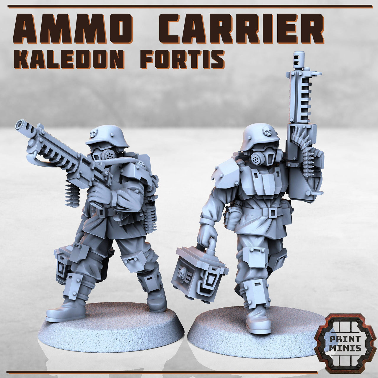 Kaledon Ammo Jack, Ammo Carrier- Print Minis | Sci Fi | Light Infantry | Imperial | 28mm Heroic | Guard