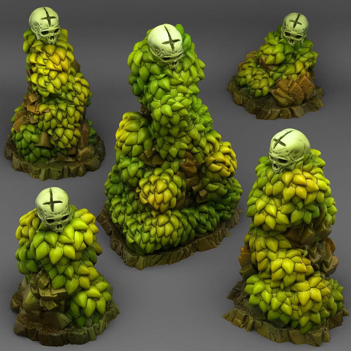 Ancient Crusader Tombs Scatter Terrain - Fantastic Plants and Rocks