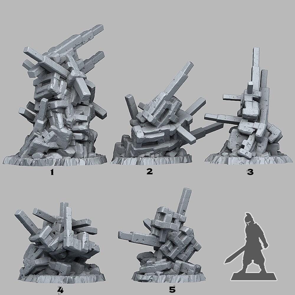 Natural Trap Stones Scatter Terrain - Fantastic Plants and Rocks