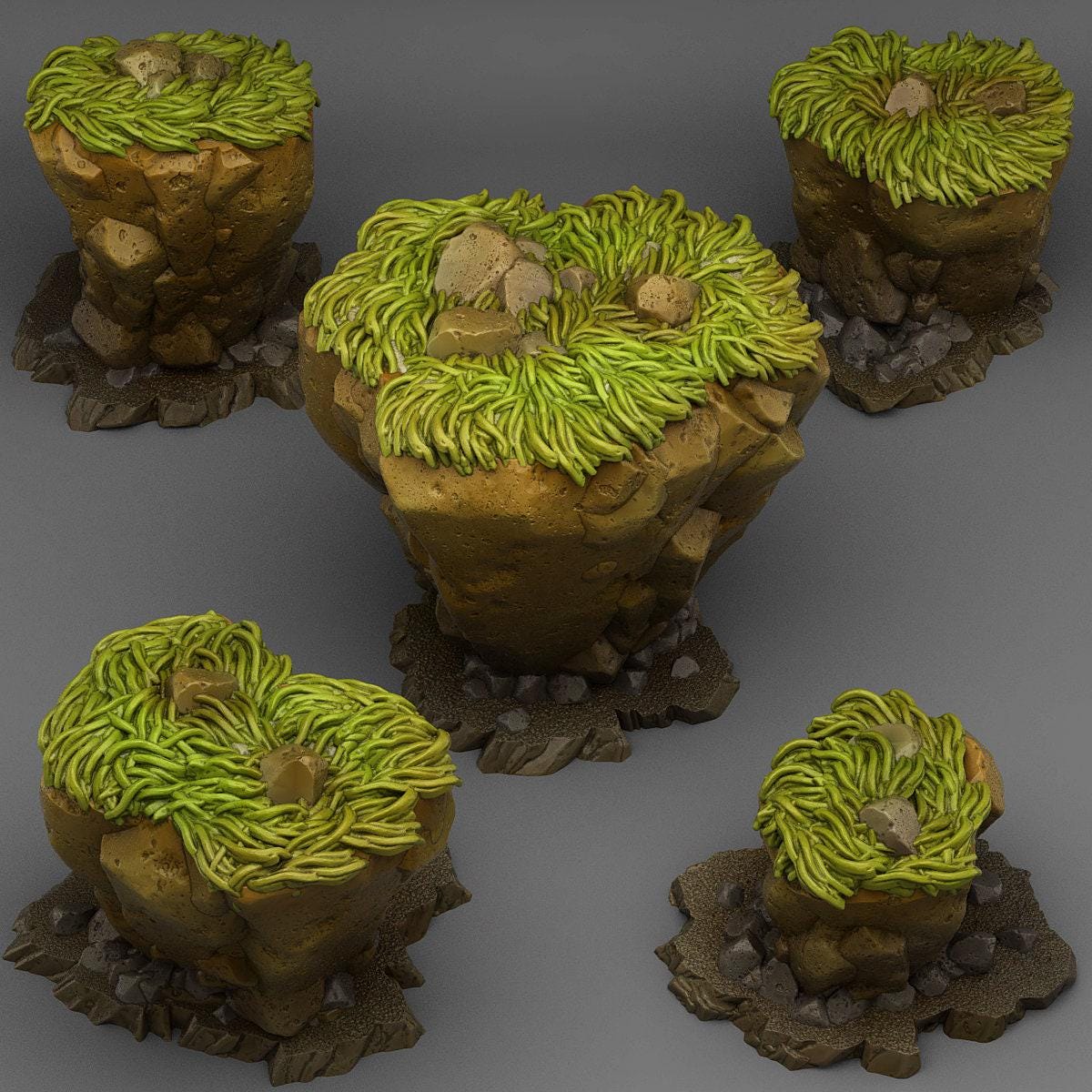 Fantasy Lost Rocks Scatter Terrain - Fantastic Plants and Rocks