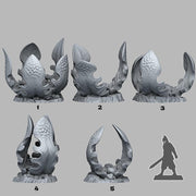 Carnivorous Glue Plants Scatter Terrain - Fantastic Plants and Rocks