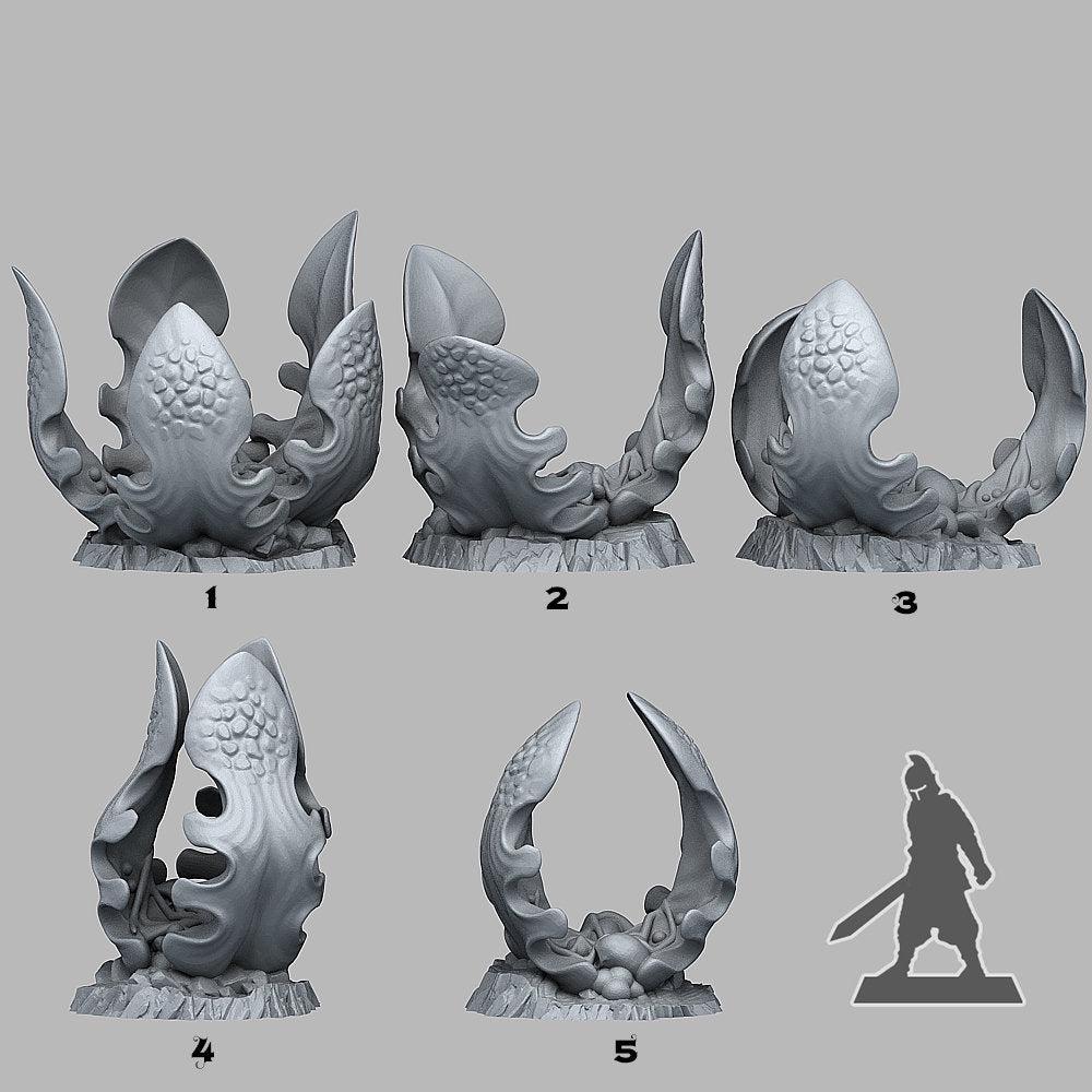 Carnivorous Glue Plants Scatter Terrain - Fantastic Plants and Rocks